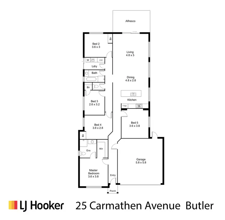 Floorplan of Homely house listing, 25 Carmathen Avenue, Butler WA 6036