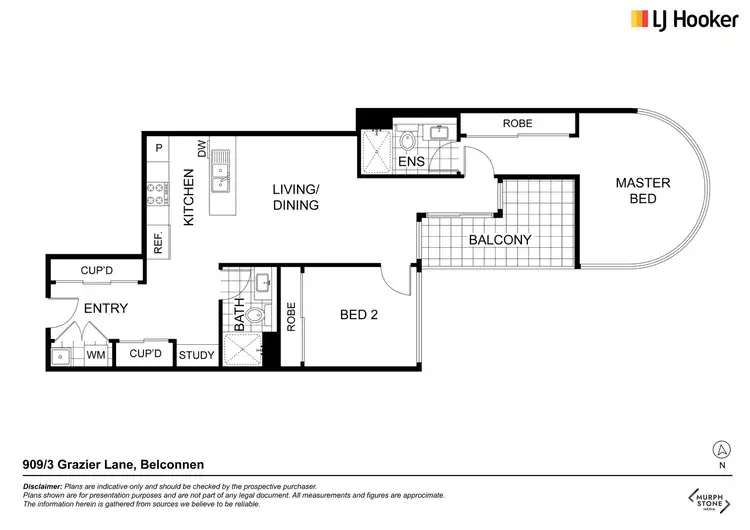 Floorplan of Homely apartment listing, 909/3 Grazier Lane, Belconnen ACT 2617
