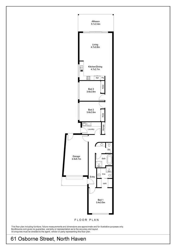 Floorplan of Homely house listing, 61 Osborne Road, North Haven SA 5018