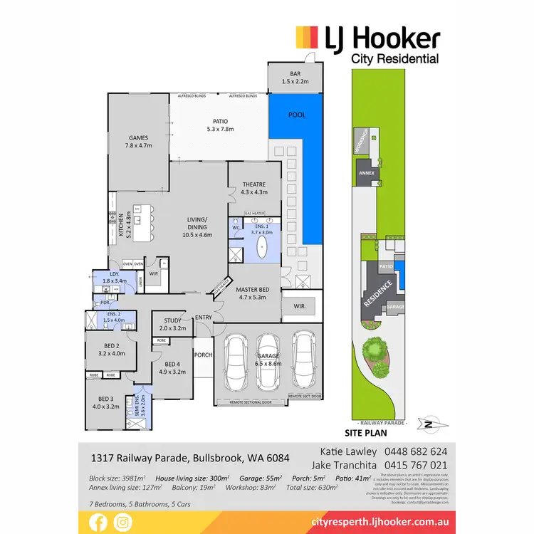Floorplan of Homely rural property listing, 1317 Railway Parade, Bullsbrook WA 6084
