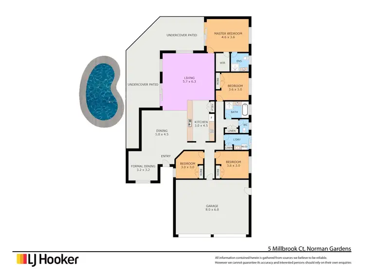 Floorplan of Homely house listing, 5 Millbrook Court, Norman Gardens QLD 4701