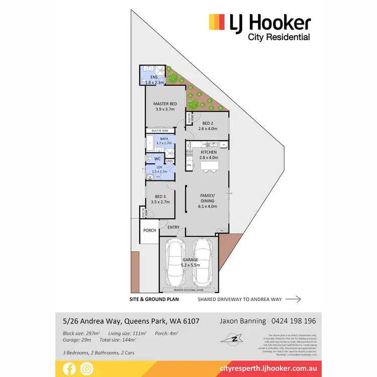 Floorplan of Homely house listing, 5/26 Andrea Way, Queens Park WA 6107