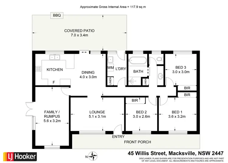 Floorplan of Homely house listing, 45 Willis Street, Macksville NSW 2447