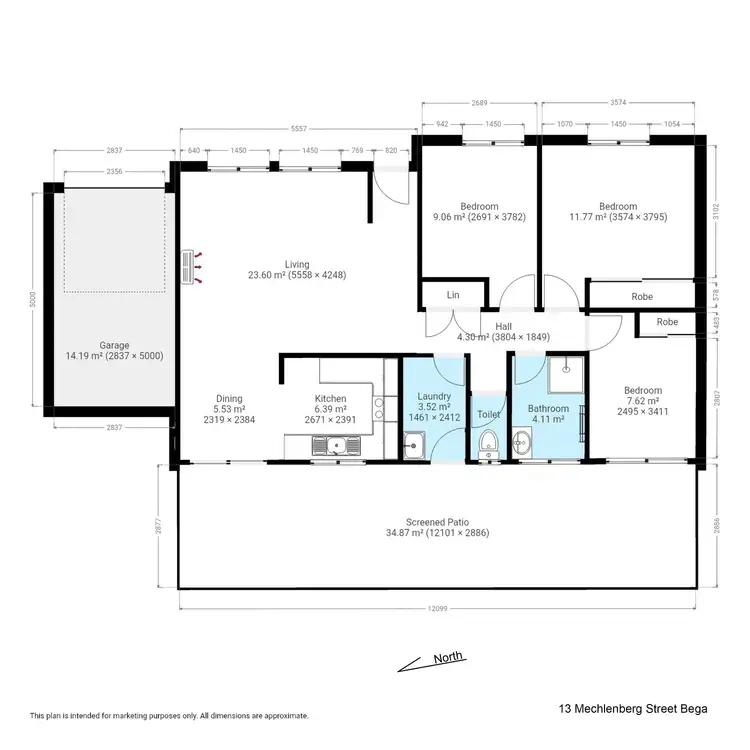 Floorplan of Homely house listing, 13 Mecklenberg Street, Bega NSW 2550