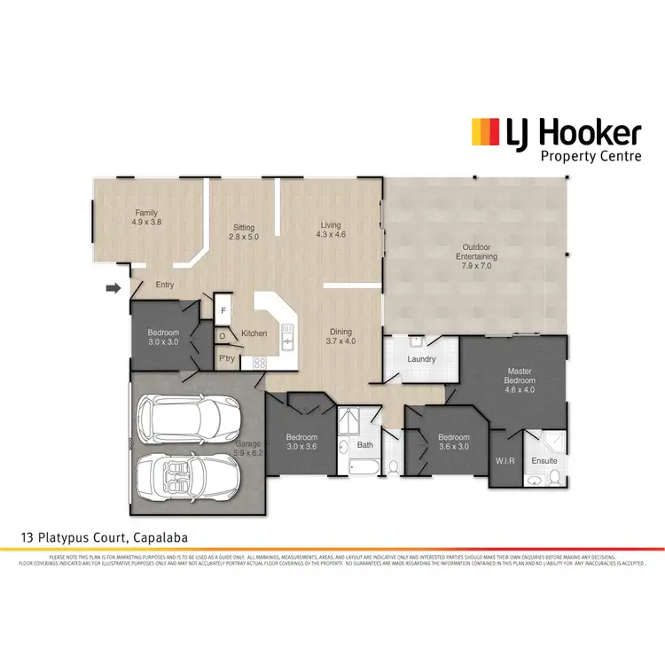 Floorplan of Homely house listing, 13 Platypus Court, Capalaba QLD 4157