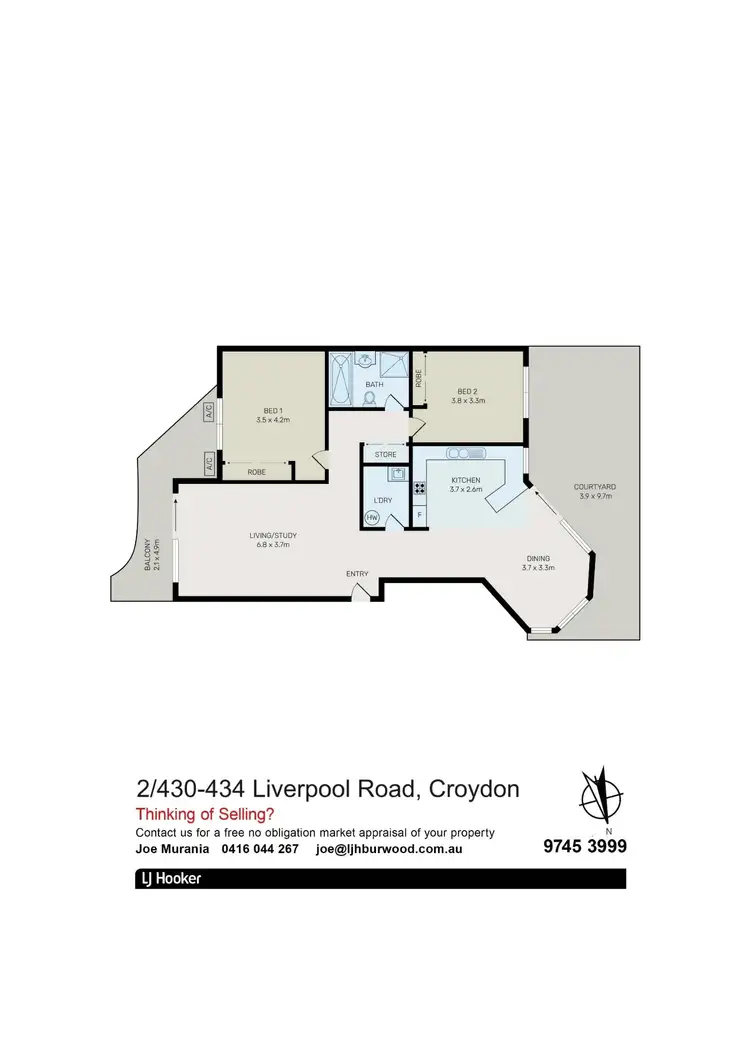 Floorplan of Homely apartment listing, 2/430-434 Liverpool Road, Croydon NSW 2132
