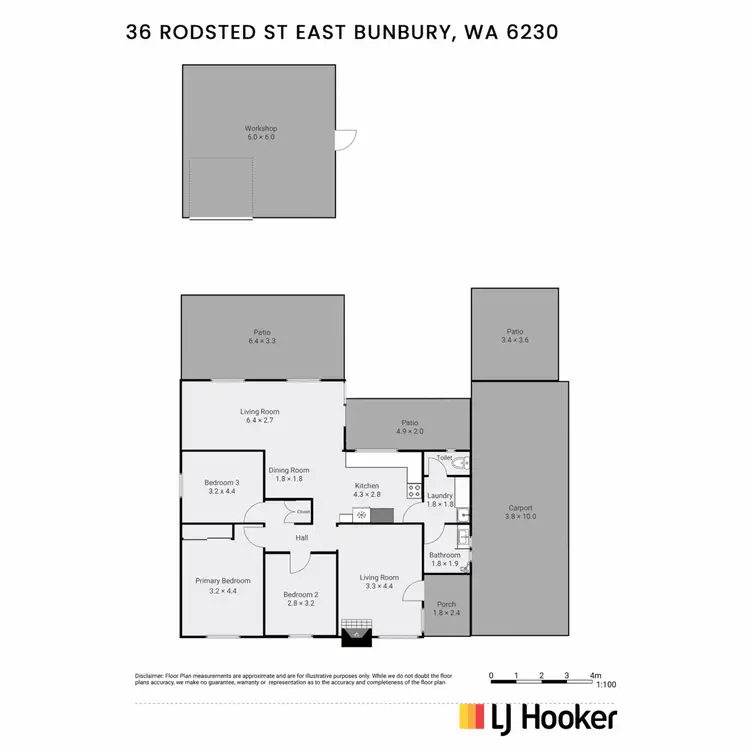 Floorplan of Homely house listing, 36 Rodsted Street, East Bunbury WA 6230