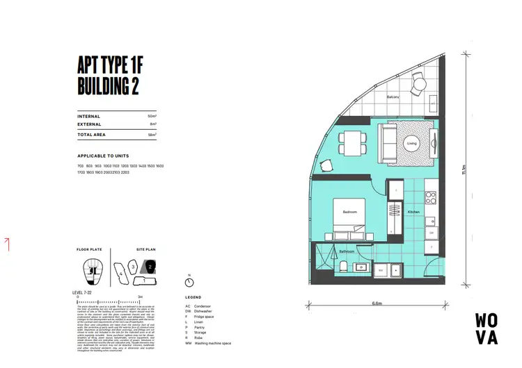 Floorplan of Homely apartment listing, 315/T2-803 WOVA, Phillip ACT 2606