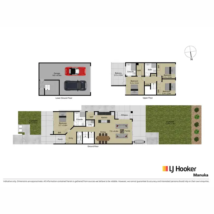 Floorplan of Homely townhouse listing, 8B Lumeah Street, Narrabundah ACT 2604