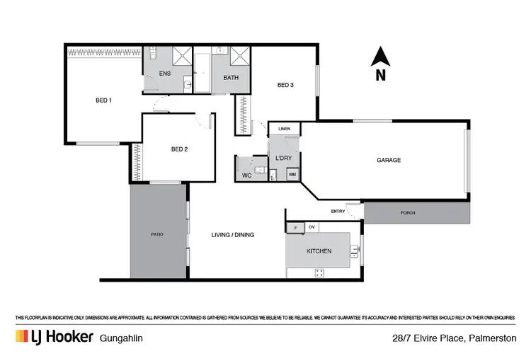 Floorplan of Homely townhouse listing, 28/7 Elvire Place, Palmerston ACT 2913