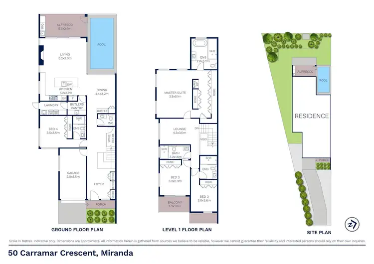 Floorplan of Homely semi-detached listing, 50 Carramar Crescent, Miranda NSW 2228