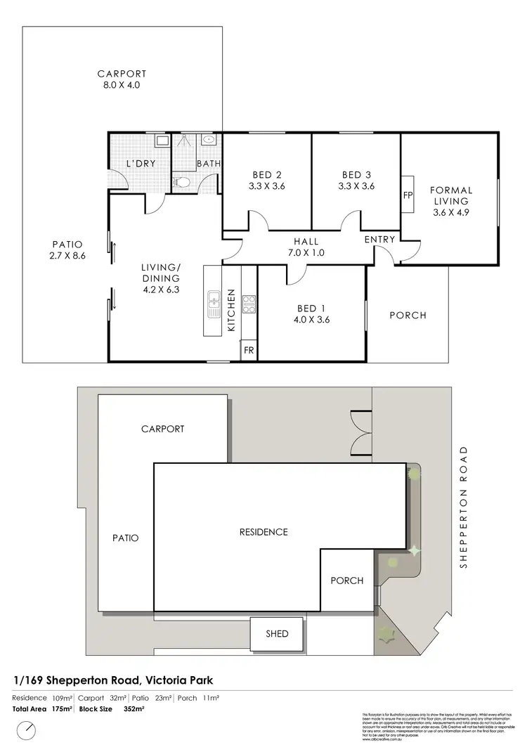 Floorplan of Homely house listing, 1/169 Shepperton Road, Victoria Park WA 6100