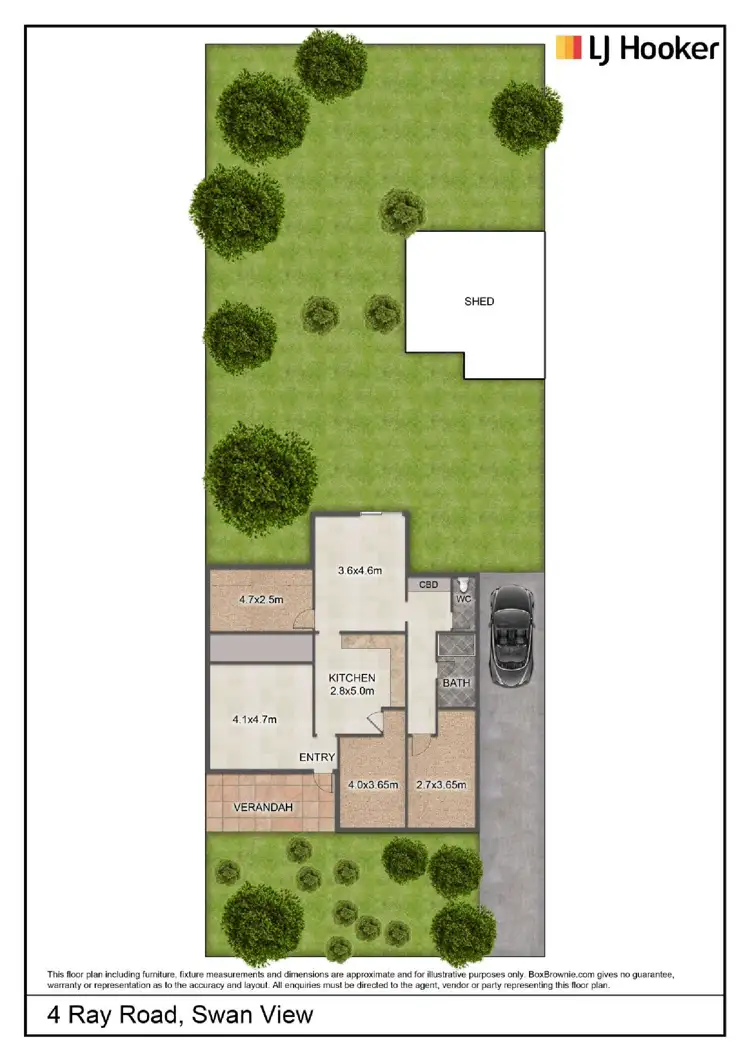 Floorplan of Homely house listing, 4 Ray Road, Swan View WA 6056
