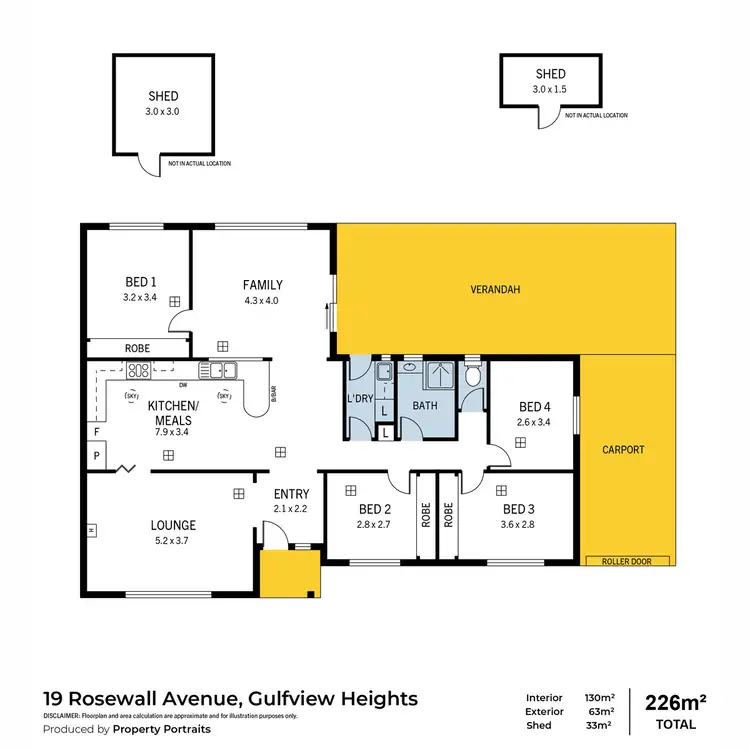 Floorplan of Homely house listing, 19 Rosewall Avenue, Gulfview Heights SA 5096