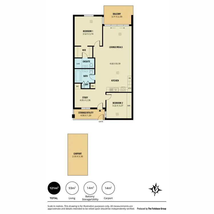 Floorplan of Homely unit listing, 205/293 Angas Street, Adelaide SA 5000