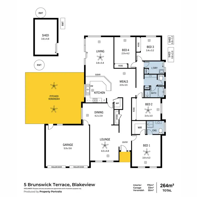 Floorplan of Homely house listing, 5 Brunswick Terrace, Blakeview SA 5114