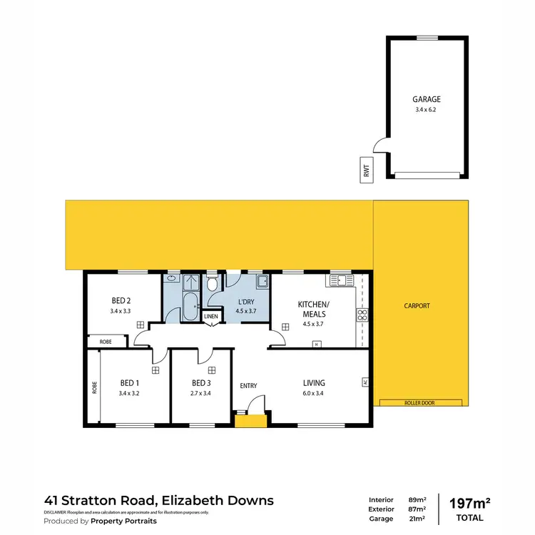 Floorplan of Homely house listing, 41 Stratton Road, Elizabeth Downs SA 5113