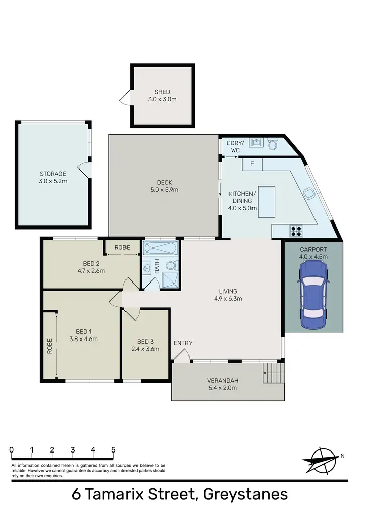 Floorplan of Homely house listing, 6 Tamarix Street, Greystanes NSW 2145