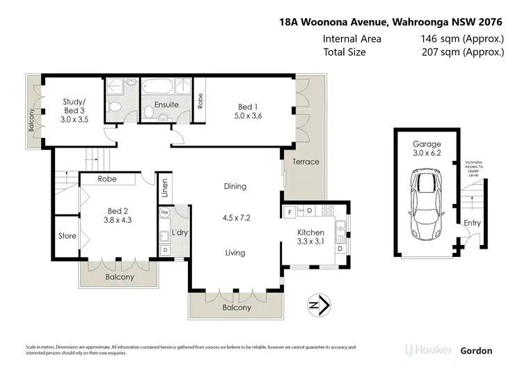 Floorplan of Homely townhouse listing, 18A Woonona Ave, Wahroonga NSW 2076