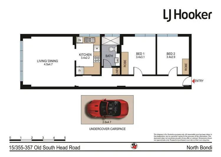 Floorplan of Homely apartment listing, 15/355-357 Old South Head Road, North Bondi NSW 2026