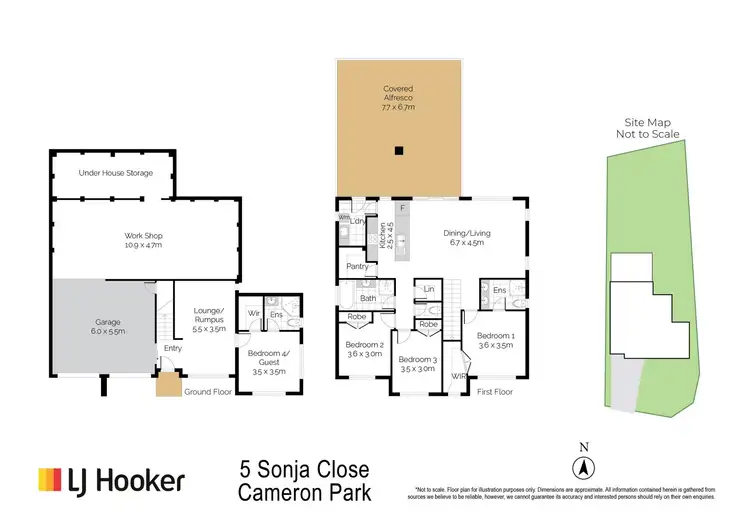 Floorplan of Homely house listing, 5 Sonja Close, Cameron Park NSW 2285