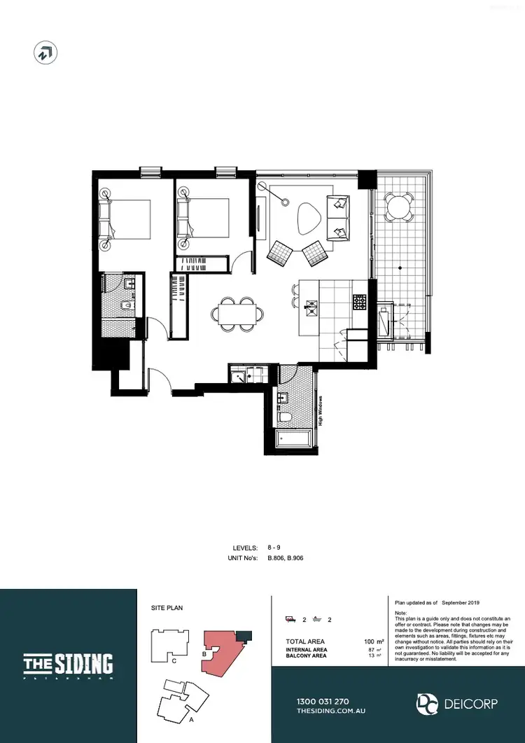 Floorplan of Homely apartment listing, Apartment 806/2 Regent Street, Petersham NSW 2049