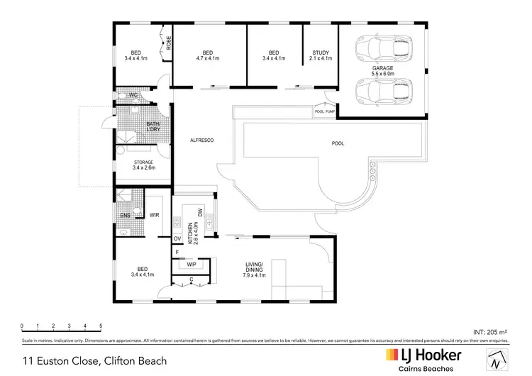 Floorplan of Homely house listing, 11 Euston Close, Clifton Beach QLD 4879