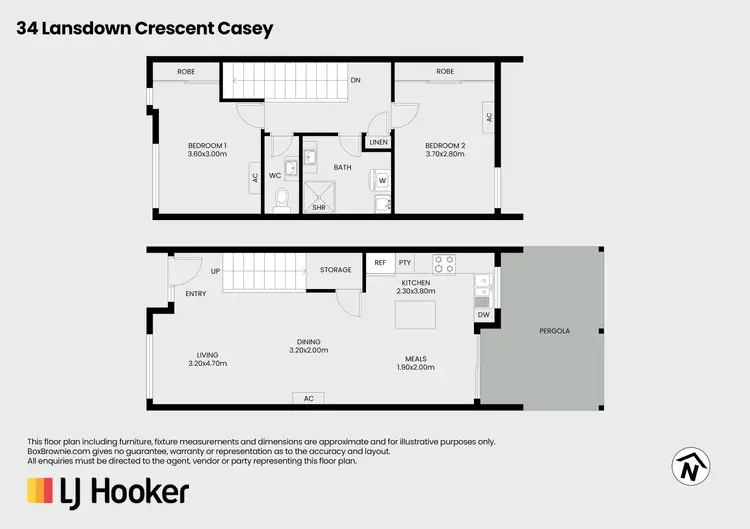 Floorplan of Homely townhouse listing, 34 Lansdown Crescent, Casey ACT 2913