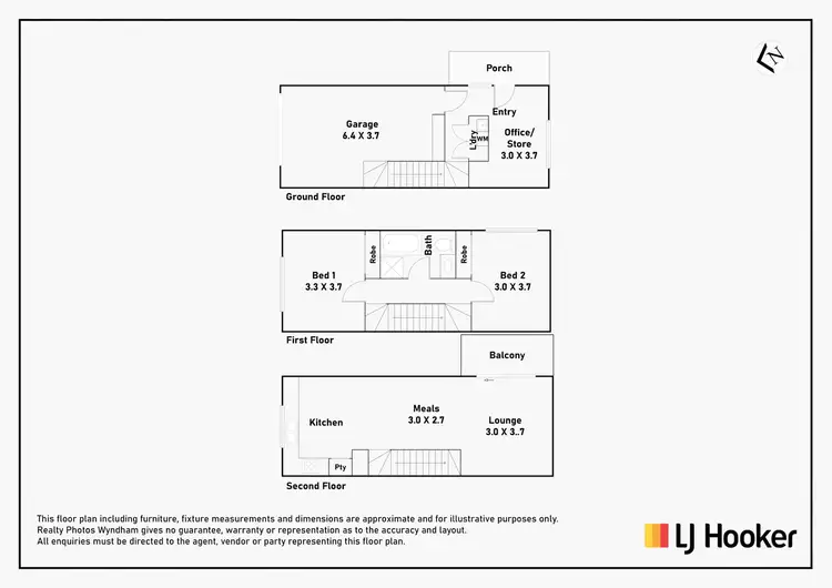 Floorplan of Homely townhouse listing, 6A Trimotor Road, Point Cook VIC 3030