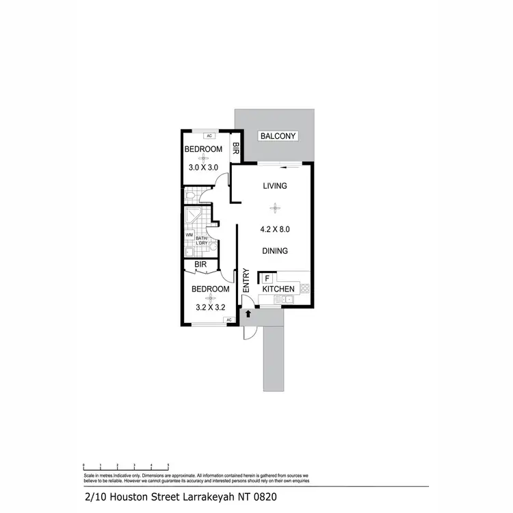Floorplan of Homely apartment listing, 2/10 Houston Street, Larrakeyah NT 820