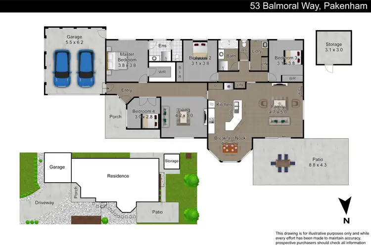 Floorplan of Homely house listing, 53 Balmoral Way, Pakenham VIC 3810