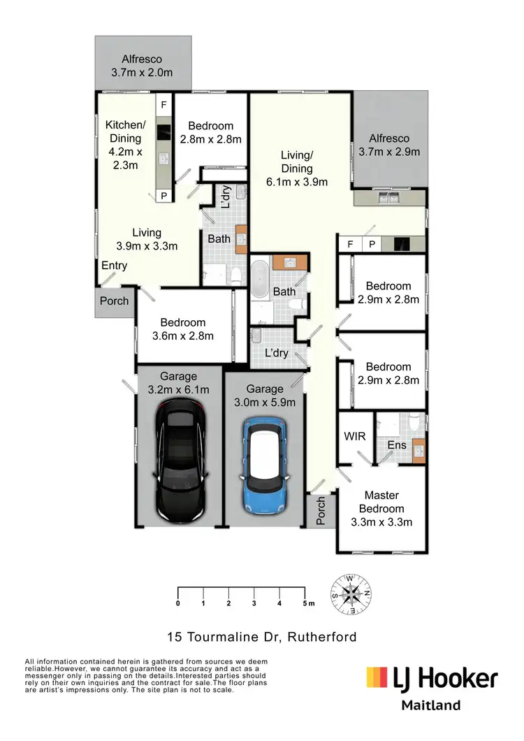 Floorplan of Homely unit listing, 15 & 15a Tourmaline Drive, Rutherford NSW 2320