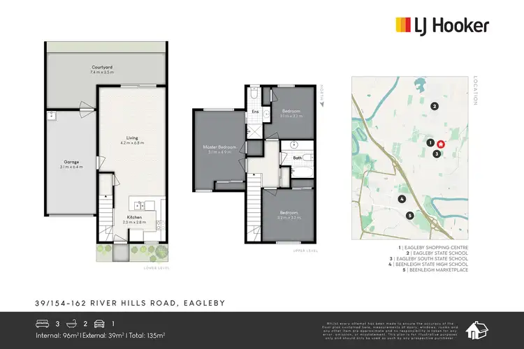 Floorplan of Homely townhouse listing, 39/154 River Hills Road, Eagleby QLD 4207
