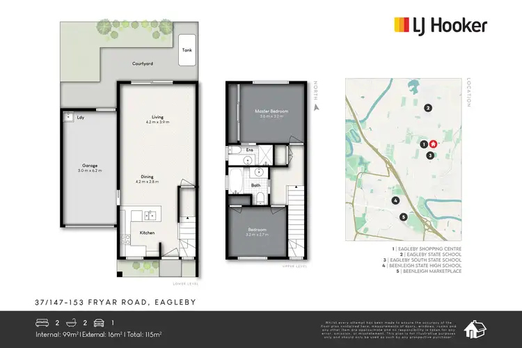 Floorplan of Homely townhouse listing, 37/147-153 Fryar Road, Eagleby QLD 4207