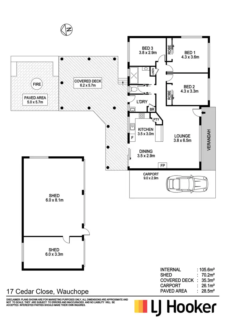 Floorplan of Homely house listing, 17 Cedar Close, Wauchope NSW 2446
