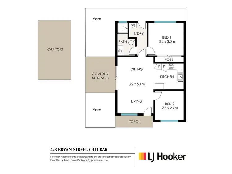 Floorplan of Homely unit listing, 4/8 Bryan Street, Old Bar NSW 2430