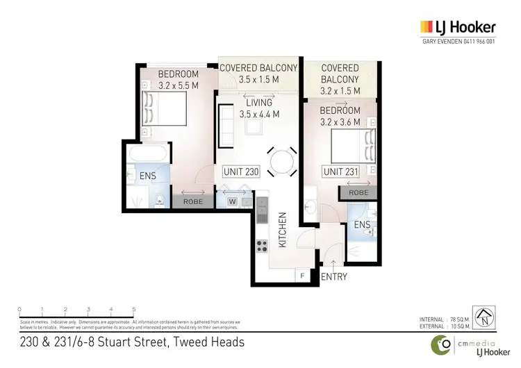 Floorplan of Homely unit listing, 230 & 231/6-8 Stuart Street, Tweed Heads NSW 2485