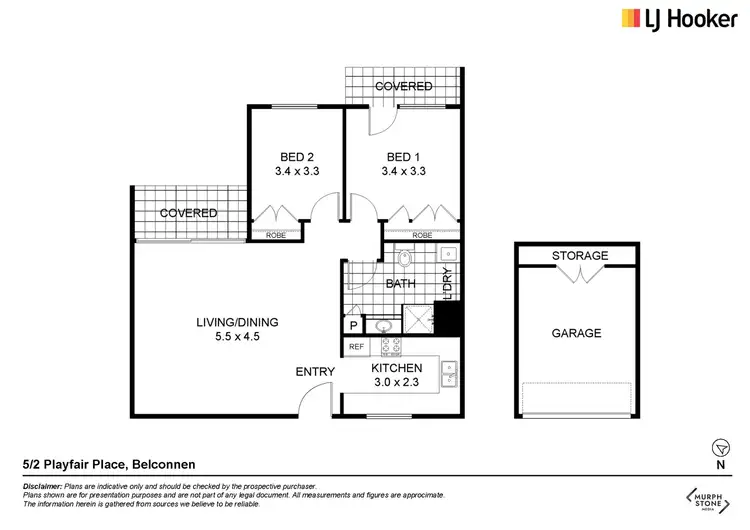 Floorplan of Homely apartment listing, 5/2 Playfair Place, Belconnen ACT 2617