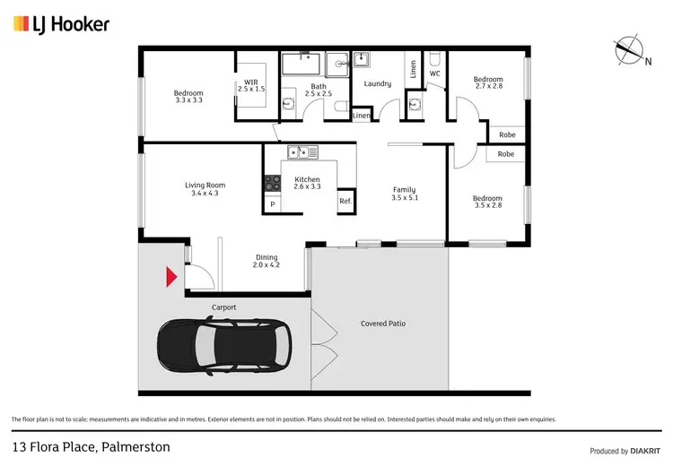 Floorplan of Homely house listing, 13 Flora Place, Palmerston ACT 2913