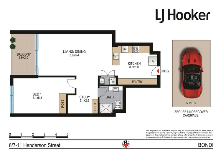 Floorplan of Homely apartment listing, 6/7-11 Henderson Street, Bondi NSW 2026