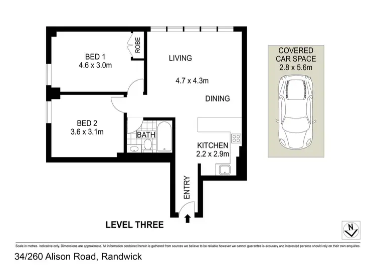 Floorplan of Homely apartment listing, 34/260 Alison Road, Randwick NSW 2031
