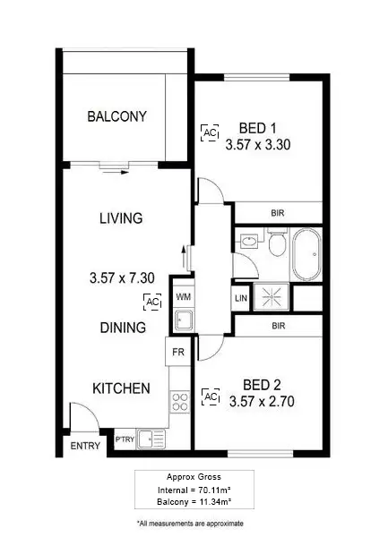 Floorplan of Homely apartment listing, 10/421 Churchill Road, Kilburn SA 5084