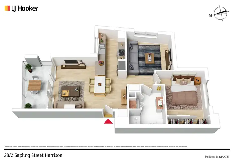 Floorplan of Homely unit listing, 28/2 Sapling Street, Harrison ACT 2914