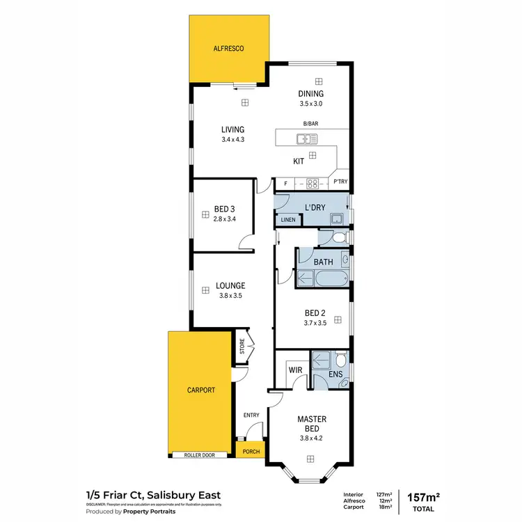 Floorplan of Homely house listing, 1/5 Friar Court, Salisbury East SA 5109