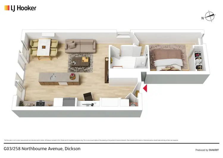 Floorplan of Homely apartment listing, G03/258 Northbourne Avenue, Dickson ACT 2602