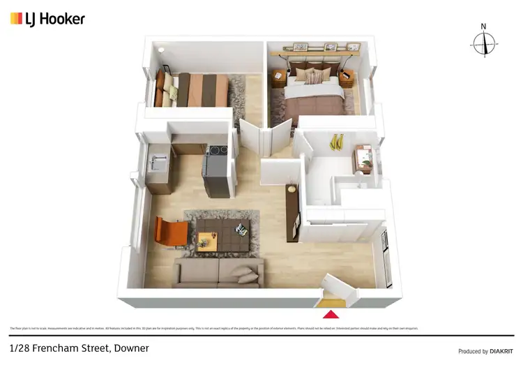 Floorplan of Homely apartment listing, 1/28 Frencham Street, Downer ACT 2602