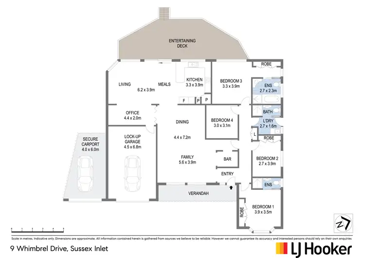 Floorplan of Homely house listing, 9 Whimbrel Drive, Sussex Inlet NSW 2540