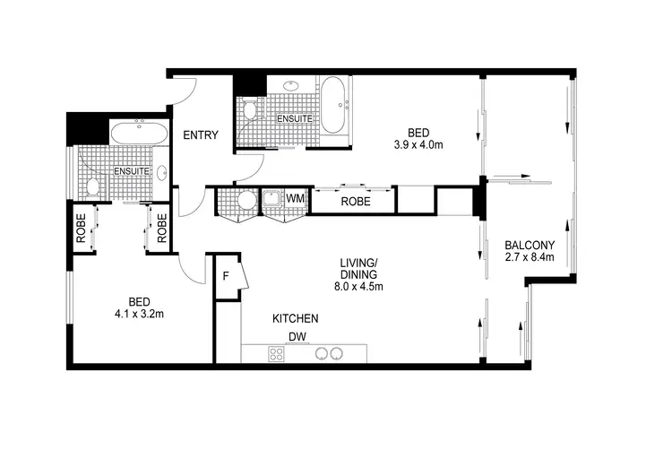 Floorplan of Homely apartment listing, 224-225/5 Triton Street, Palm Cove QLD 4879
