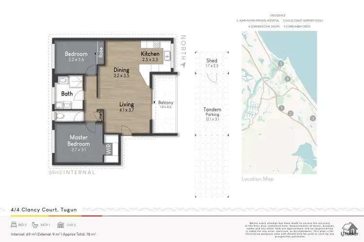Floorplan of Homely unit listing, 4/4 Clancy Court, Tugun QLD 4224
