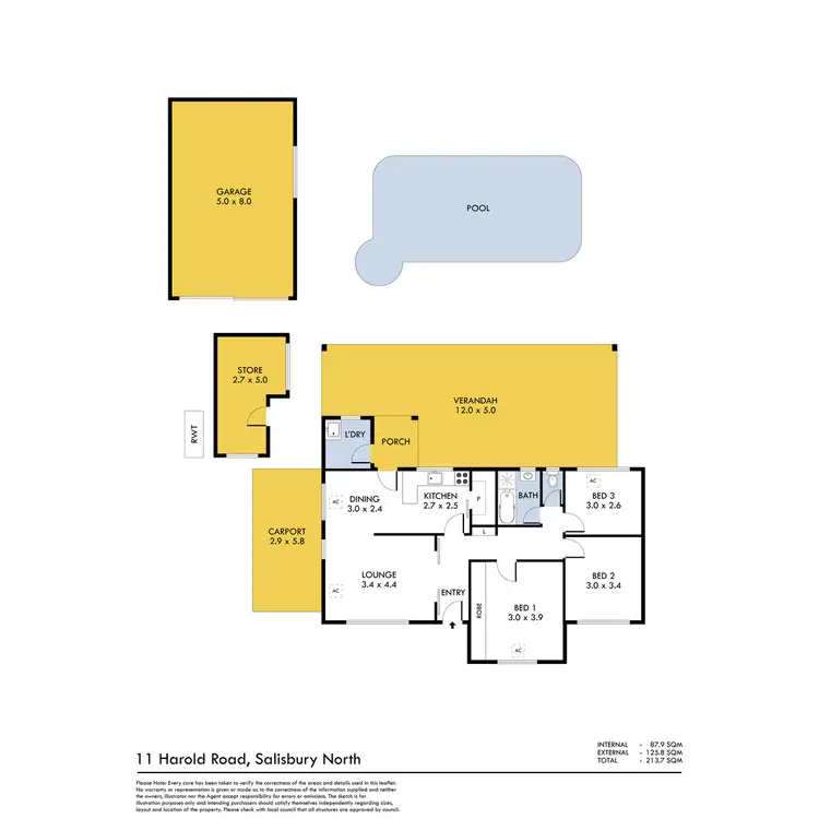 Floorplan of Homely house listing, 11 Harold Road, Salisbury North SA 5108
